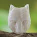 Carved Buffalo Bone, Wolf Face Cabochon - Native American Jewelry Bead Embroidery Centerpiece, Animal Totem B370