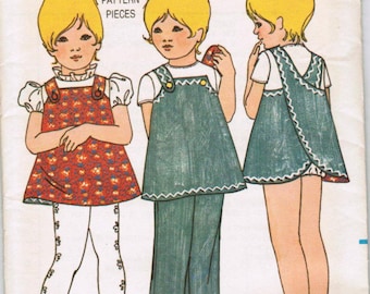 Butterick 6049 Toddlers Jumper or Dress and Pants SIZE 1