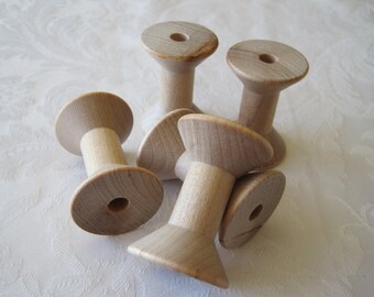 5 Wood Spools, Wooden Spool, Hourglass Wood Spools, Unfinished Spools, Large Wood Spools, Sewing Spools, Wood Crafts, Spools for Twine