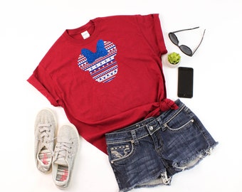 4th Of July Disney - July 4th Disney - Disney American Flag - Disney Holiday Shirt - Disney Women's Shirt - Disney T Shirt