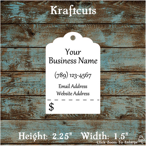 Price Tags Hang Tags Traditional Perforated Custom #615 - Quantity: 30 Tags