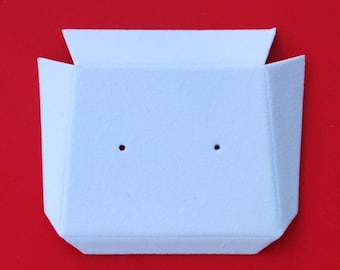 White Velour-Flocked Cardboard Jewelry Gift Earrings Box Insert NEW - Lot of 50