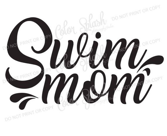 Download swim mom svg dxf png eps cutting file silhouette cameo