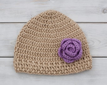 Flower Crochet Hat (any colors!)