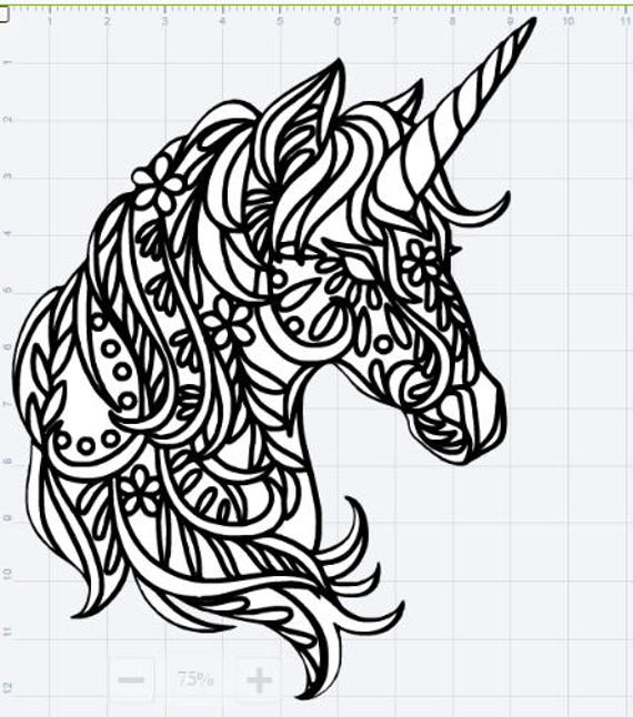 Download Mandala Unicorn Design SVG EPS DXF Studio 3 Cut File