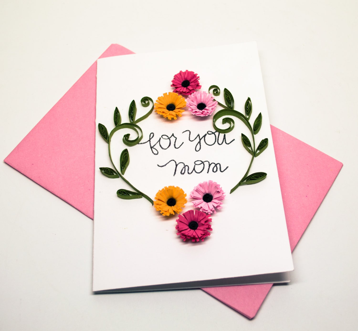 Mother Greeting Card Floral Card for Mom For you Mom