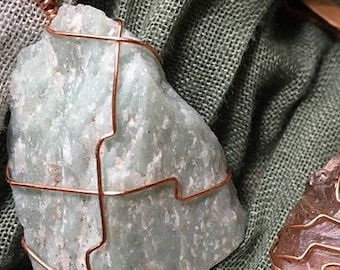 Amazonite Wire Wrapped Pendant