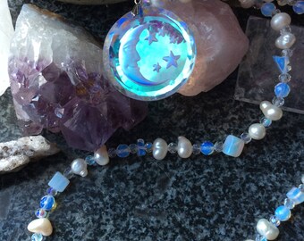 Crystal Moon - Pearl Necklace