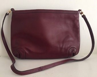 Paris Style Oxblood Leather Shoulder Bag