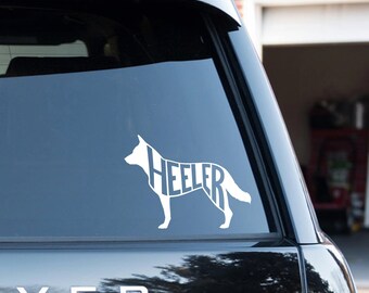 Australian Cattle Dog / Heeler Vinyl Decal with "Heeler" inside