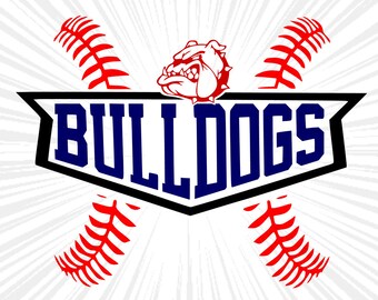 Bulldog baseball | Etsy