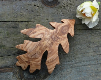 Oak Leaf Hair Barrette, THICK HAIR clip, Boho Hair Accessory, Natural Hair, Hair slider, Nature Lover gift, 90mm French barrette Clasp