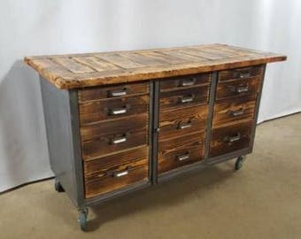 Industrial Workbench Drawer Cabinets