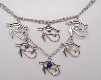 Eye Of Hours Necklace by Ugly Shyla - egyptian eye, magick ,protection, goth goth- Evil Eye , gothic - trad goth - wave gotik treffen