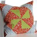 PIF Brown Green Blue Retro Patchwork Quilt Block Pillow Cover 16-inch - Pay it Forward