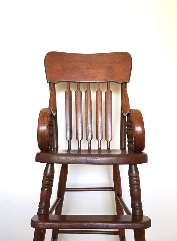 Antique Bentwood High Chair Childs High Chair Vintage - Antique Bentwood High Chair Childs High Chair Vintage