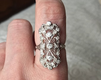 Edwardian Diamond Dinner Ring