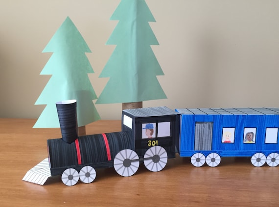 3D Paper Train: Instant Download Template