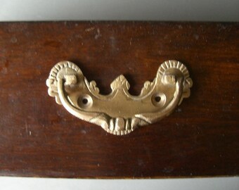 Solid Brass Hardware. Rustic salvaged Victorian drawer Pulls / Handles.