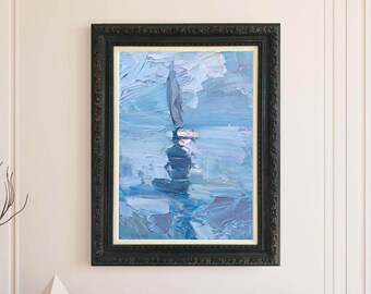 Sailing Art Sailing Painting Oil Canvas Art Ocean Art Nautical Decor Abstract Art Sailing Home Decor Sailing Gifts For Men Gifts for Husband