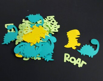 Dinosaur Confetti - 120 pieces- dinosaur roar confetti - birthday confetti - dinosaurios - choose your colors