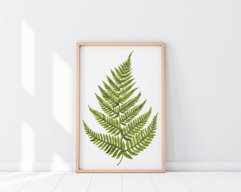 Watercolor Fern Leaf | Watercolor Print | Watercolor Botanicals Print | Watercolor Foliage | Hanging | Home Decor | Wall Art