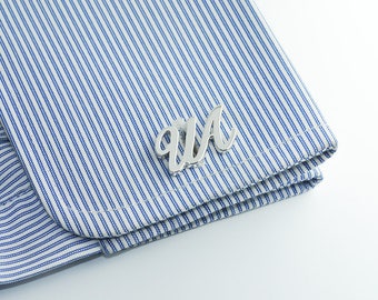 Initial Cufflink - Personalized Cufflinks - Groom Wedding Cufflinks -Letters Cufflinks - Initials Cufflinks - Father's day gift
