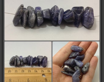 Tanzanite 10 beads- 18 to 20mm long