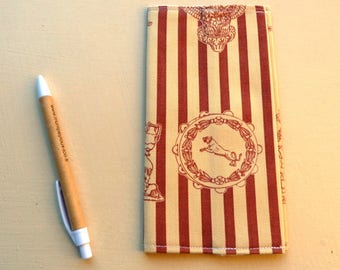 Checkbook protector made from recycled cotton
