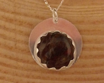 Sterling Silver and Pietersite Necklace