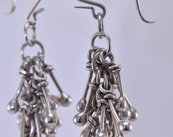 Silver Rain Drop Earrings
