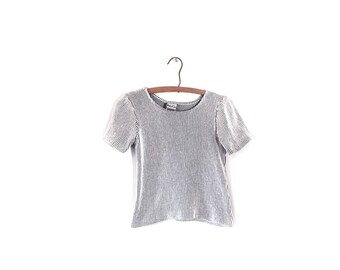90s top//knit short sleeve top
