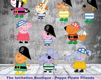 Peppa Pig Inspired Pirate Clipart Pack - BULK BUY discount !