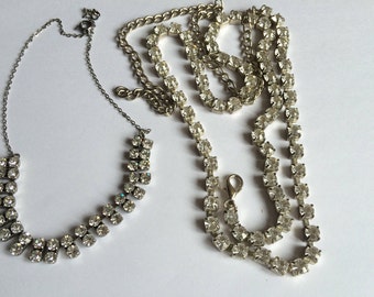 Crystal necklace & belt