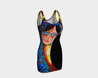 ArtzOnMe Face It Bodycon Dress