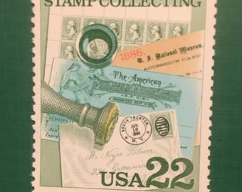 Postage stamps showing Stamp collecting - the art of Philatelists -Hobby of stamp collecting
