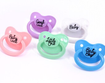 Custom adult baby pacifier with black glitter design - nuk 6 equivalent adult pacifier/ adult dummy