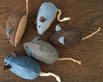 Repurposed Fabric Mouse Cat Toy