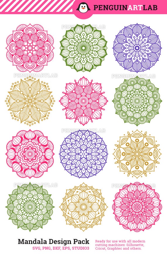 Download Mandala Design Set SVG Cut Files for Electronic Vinyl Cutter