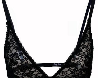 FREE SHIPPING Floral Lace Sheer Bralette Lady Bra Tops