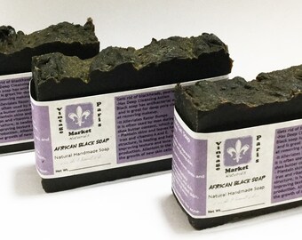 African Black Soap 100% natural, Traditionally used for eczema, acne, dark spots, dryness & sensitive skin. Unscented Black Soap, Acne Soap