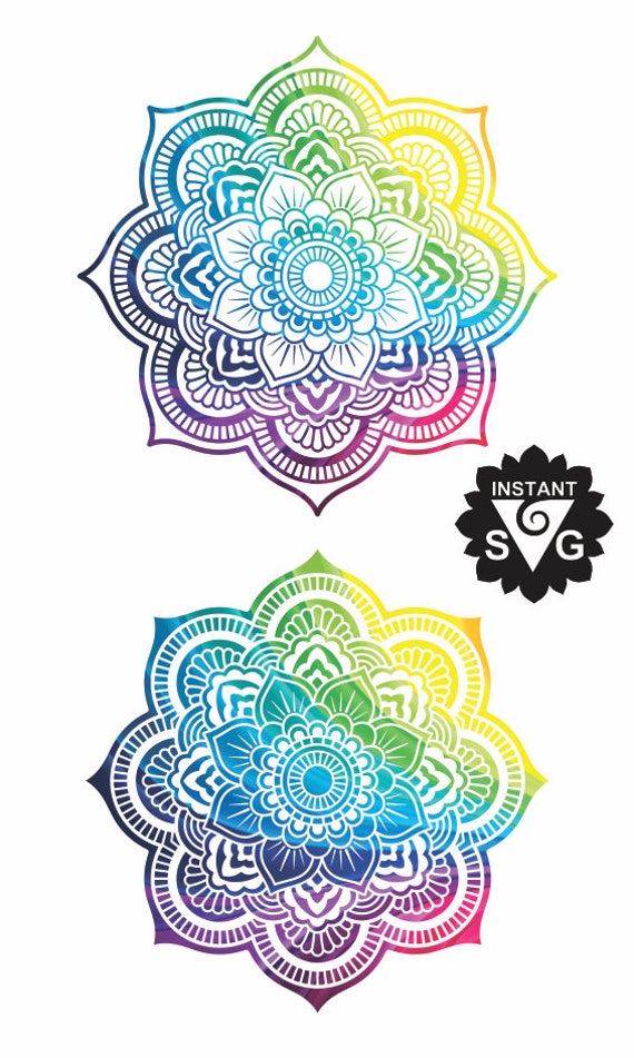 Download Mandala Rainbow Design Mandala SVG Rainbow Mandala clipart