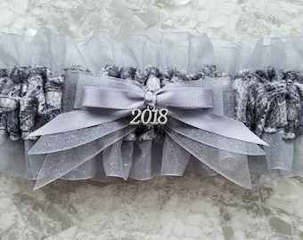 Platinum Lace and Glitter Prom Garter: (charm sold separately in my shop)