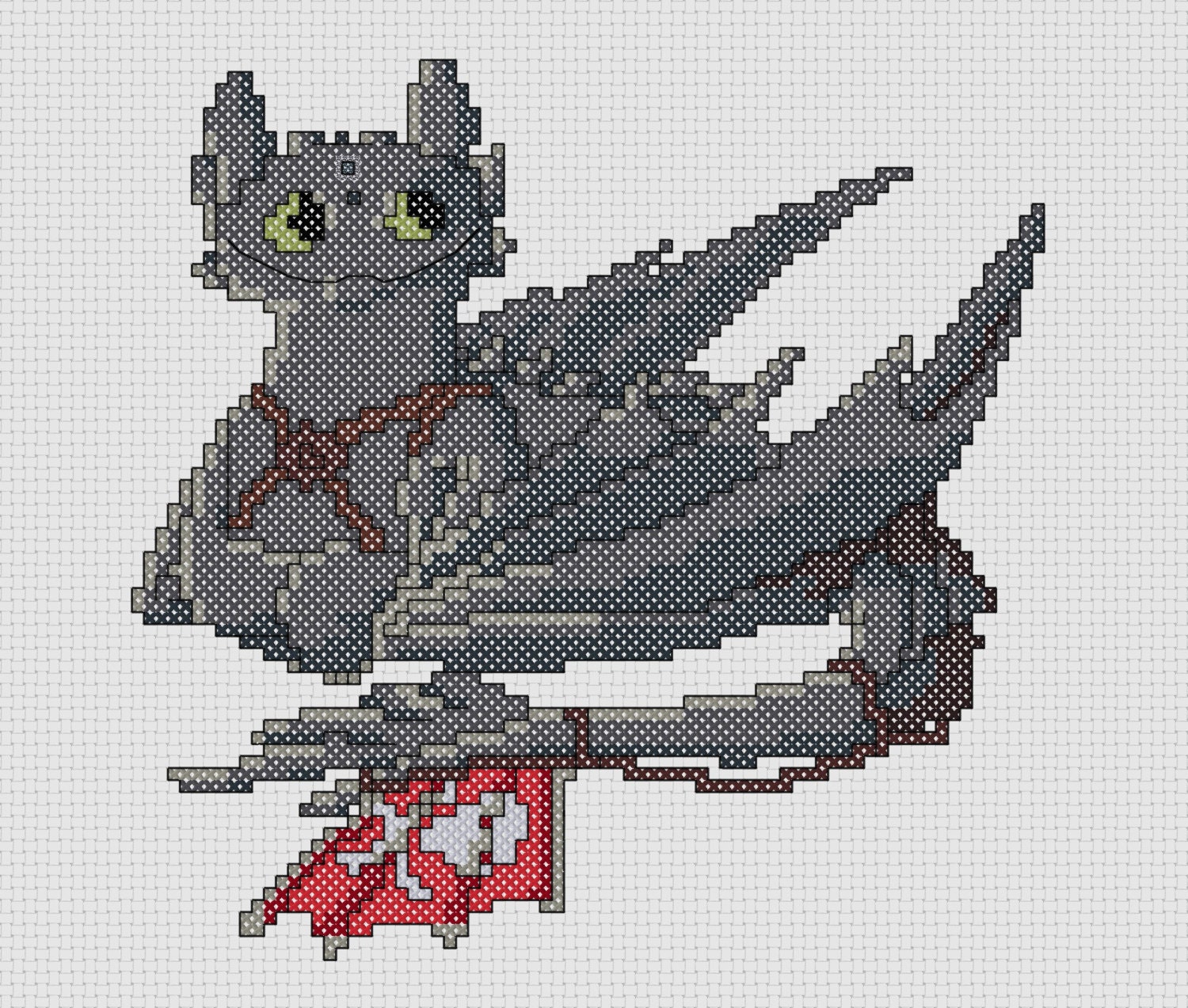 Toothless Cross Stitch Pattern