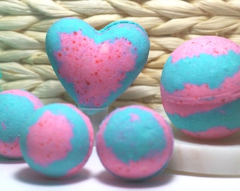 Cotton Candy Bath Bombs! Many Sizes, Handmade Bath Bombs, Blue and Pink Bath Bomb, Cotton Candy Swirl, ArizonaBlueCo, Bath Bomb, Vegan