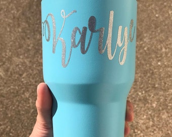 Glitter Yeti Name Decal ONLY - Custom Yeti Decal - Glitter Name Decal - Yeti Decal - Tumbler Decal - Colster Decal