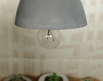 Lampe à suspension ciment