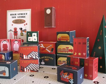 Toy Store - Christmas Countdown - Advent Calendar - Printable PDF File - USA / Canada