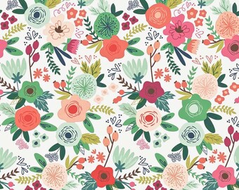 KNIT Fabric by the Yard Floral Knit Fabric Jersey Knit Fabric Cotton Spandex Apparel Fabric Cotton Knit Material Stretch Fabric Baby Fabric