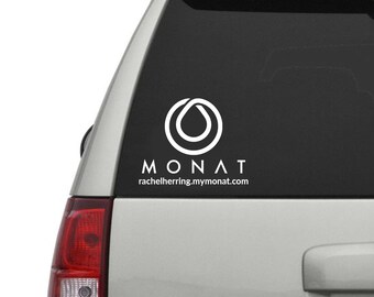 Monat Car Decal Website Personalized Info Advertisement